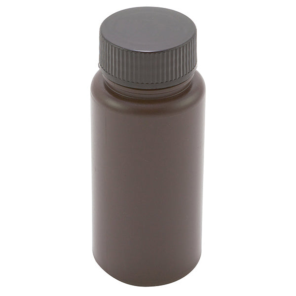 Bottle Wide Mouth Amber, PP 8 oz, Polypropylene, 10/PK | 301825-0250