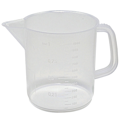 Beaker Low with Handle, PP 500 mL, Polypropylene, 4/PK | 326495-0500
