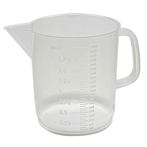 Beaker Low with Handle, PP 2000 mL, Polypropylene, 2/PK | 326495-2000