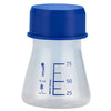 Flask Erlenmeyer with Blue Cap, PP 75 mL, Polypropylene, 6/CS | 341465