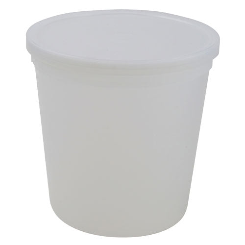 Container with Lid Natural, PPCO 83 oz, 25/CS | 453555