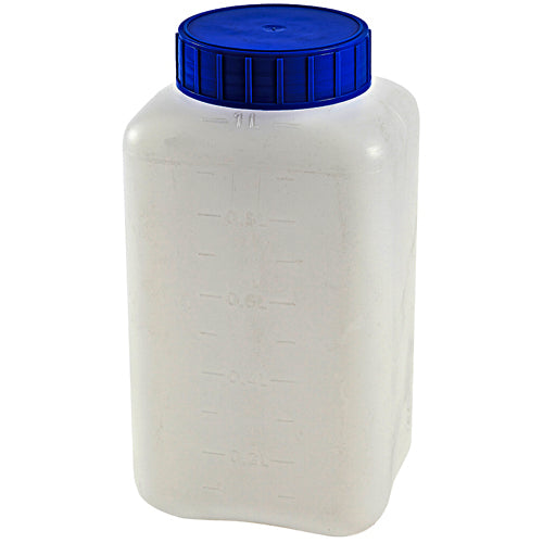 Bottle Wide Mouth Square, HDPE 1000 mL, 5/CS | 501305-1000