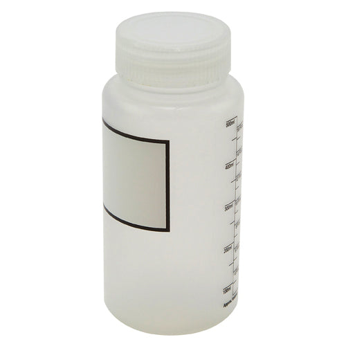 Bottle Wide Mouth Graduated, PP 500 mL, Polypropylene, 12/CS | 501505-0500