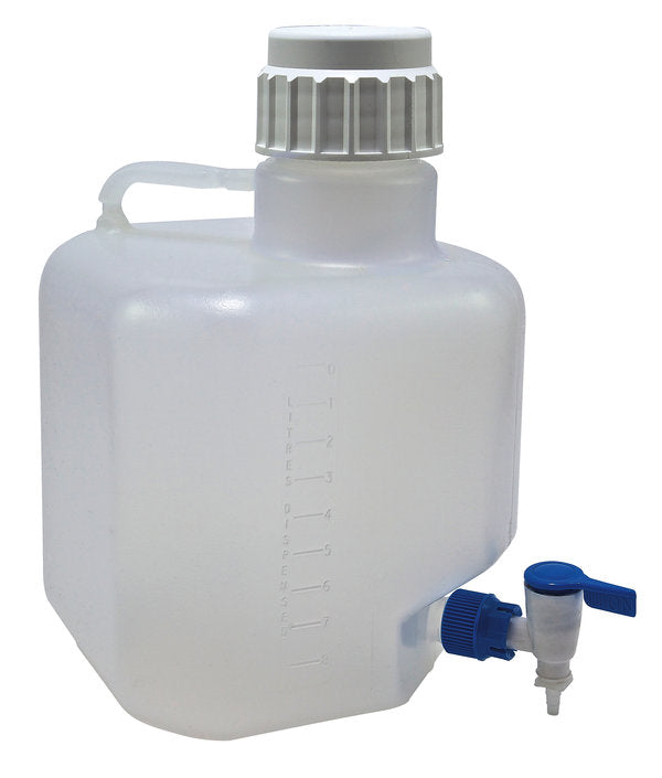 Carboy Heavy Duty with Stopcock, PP 10 L, Polypropylene | 505634-2