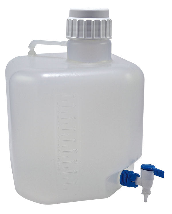Carboy Heavy Duty with Stopcock, PP 20 L, Polypropylene | 505634-3