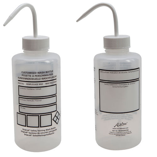 Washbottle Wide Mouth Vent Custom, LDPE 1000 mL | 506474-0003