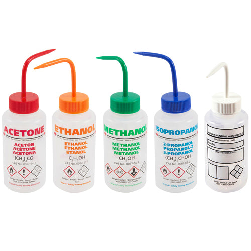 Washbottle GHS Wide Mouth Set of 5, LDPE 500 mL | 506495-0005