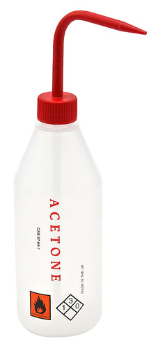 Washbottle Sloped Narrow Mouth Acetone, LDPE 500 mL | 506915-0004