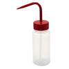 Washbottle Wide Mouth Red Cap, LDPE 250 mL | 506925-0002