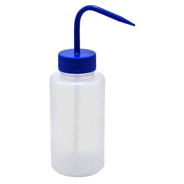 Washbottle Wide Mouth Blue Cap, LDPE 500 mL | 506935-0005