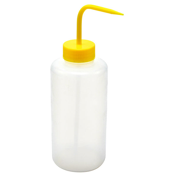 Washbottle Wide Mouth Yellow Cap, LDPE 1000 mL | 506945-0003