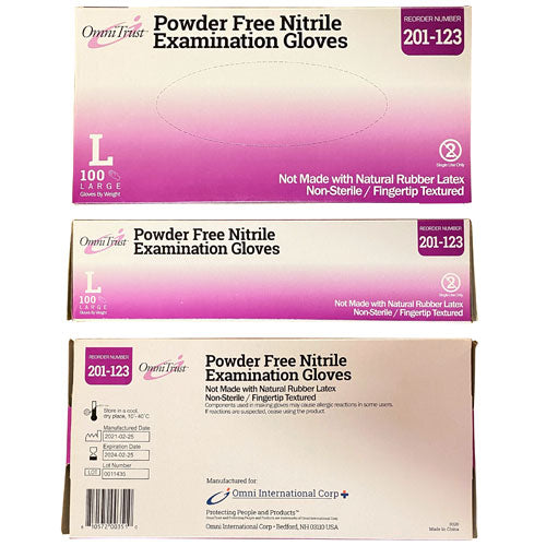 Gloves, Nitrile Blue BX/100, 3 MIL LG, 10/CS | 608843-0003