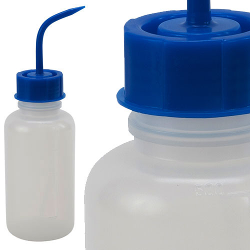 Washbottle Wide Mouth, LDPE 500 mL Blue, 24/CS | 706414-0500