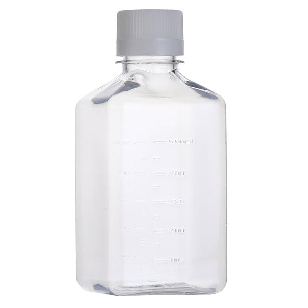 Square Media Bottle 500 mL PET Sterile Case/40 | SMB500T