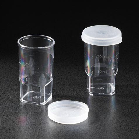 Blood Cell Counting Vial with Attached Snap Cap, Graduated to 20mL, 250/Bag, 4 Bags/Unit-107047