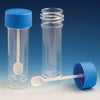Container, Fecal, 30mL, Attached Screwcap with Spoon, PS, 100/Bag, 5 Bags/Unit-109117