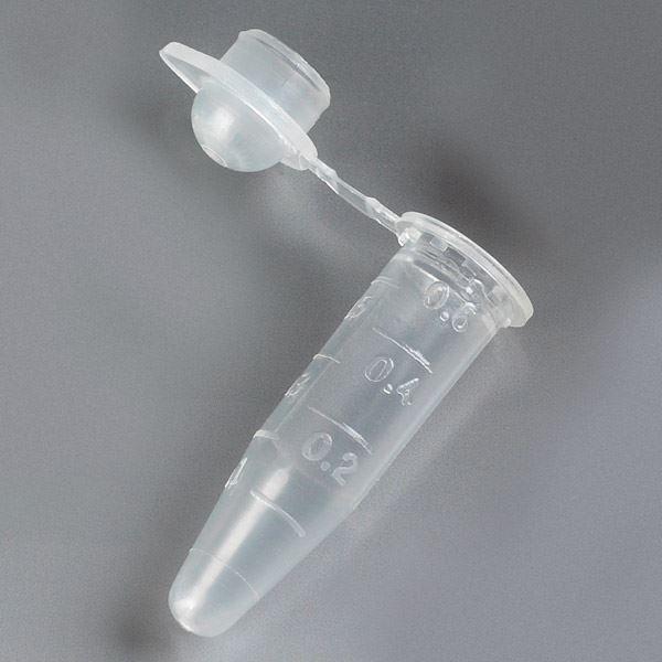 PCR Tube, 0.6mL, Thin Wall, Attached Dome Cap, Natural-110572N