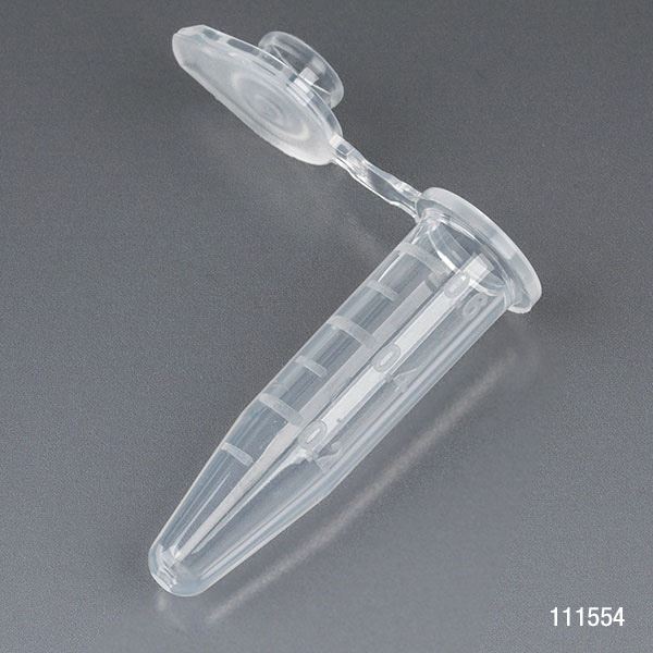 Microcentrifuge Tube, 0.5mL, Attached Snap Cap, Natural, 500/Stand -111554