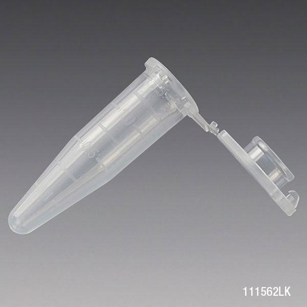 Microcentrifuge Tube, 1.5mL, Attached Locking Snap Cap, Natural -111562LK