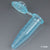 Microcentrifuge Tube, 1.5mL, Attached Snap Cap, Blue, 500/Stand -111564B