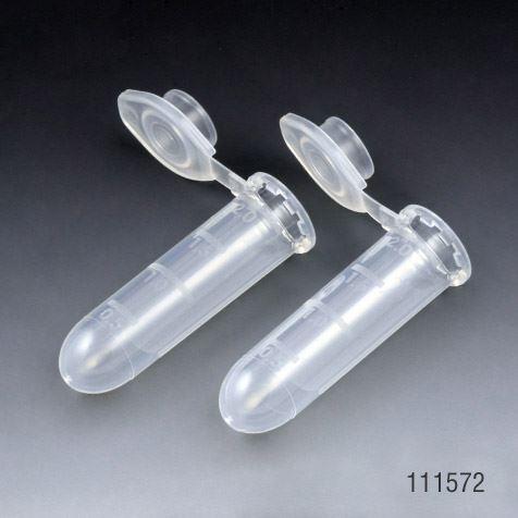 Microcentrifuge Tube, 2.0mL, Attached Snap Cap, Natural, Free-111572