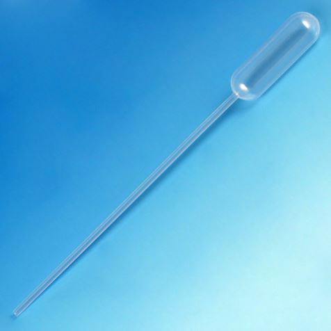 Transfer Pipet, 4.5mL, Narrow Stem, Long, 155mm, STERILE, Paper Peel Wrapped, 100/Bag, 5 Bags/Unit-136030-s01