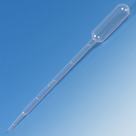 Transfer Pipet, 5.0mL, Large Bulb, Graduated to 1mL, 150mm, STERILE, Wrapped, 100/Bag, 4 Bags/Unit-137018