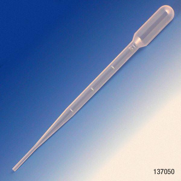 Transfer Pipet, 5.0mL, Blood Bank, Graduated to 2mL, 155mm, 500/Dispenser Box-137050-500