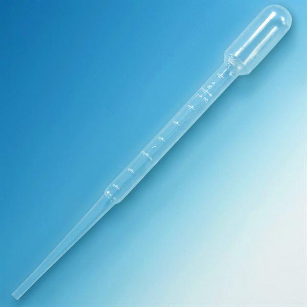 Transfer Pipet, 5.0mL, General Purpose, Graduated to 2.25mL, 150mm, 500/Dispenser Box, 10 Boxes/Unit-138070