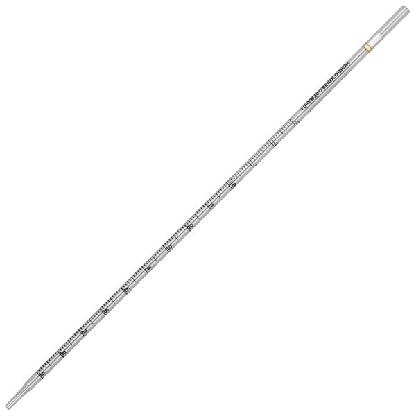Serological Pipette, 1mL, PS, Standard Tip, 275mm, STERILE, Yellow Band, Wrapped, 100/Bag, 5 Bags/Unit-1702