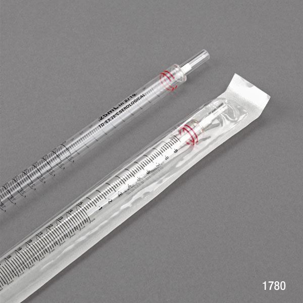 Serological Pipette, 25mL, PS, Standard Tip, 345mm, STERILE, Red Band, Bulk, 25/Bag-1782