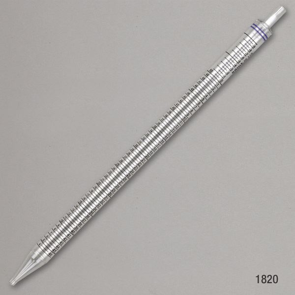 Serological Pipette, 50mL, PS, Standard Tip, 345mm, STERILE, Black Band, Wrapped, Paper/Plastic, 100/Dispenser Box-1820