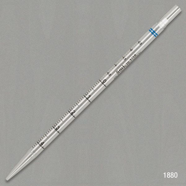 Serological Pipette, 5mL, PS, Short Style, 230mm, STERILE, Blue, Wrapped-1880