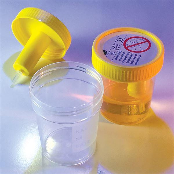 TransferTop Urine Collection Cup, 4oz (120mL) Bulk-3856L