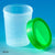 Specimen Container, 4oz, with Separate 1/4-Turn Green Screwcap, Non-Sterile, Bulk-5915G