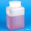 Bottle with Screwcap, Wide Mouth, Square, PE (Cap: PP), 1000mL, 20/Bag, 4 Bags/Unit-600613B