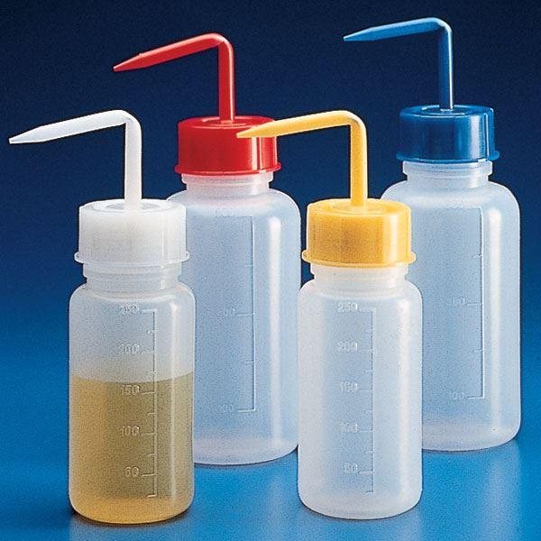 Wash Bottle, Squeeze with Wide Mouth, Screwcap, PE, 500mL, Blue-601638B