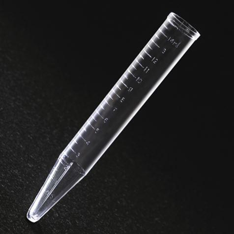 Centrifuge Tube, 15mL, PS, Molded Graduations, with Separate Natural Plug Cap-6262