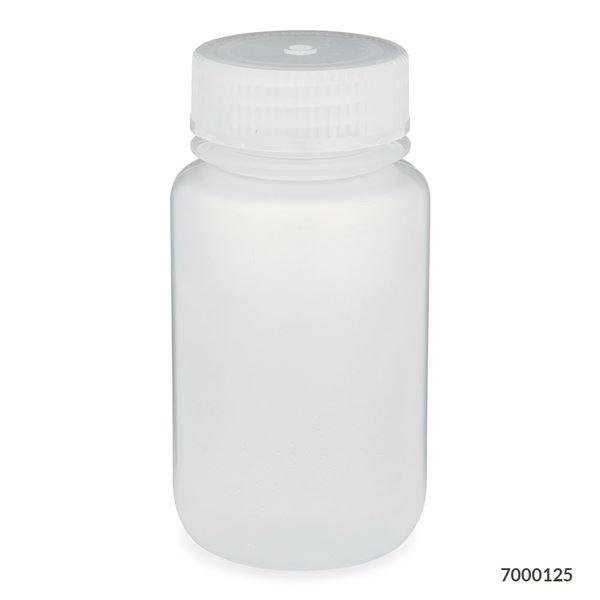 Bottle, Wide Mouth Bottle, Attached PP Screw Cap, 125mL, 12/Pack-7000125