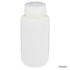 Bottle, Wide Mouth, HDPE Bottle, Attached PP Screw Cap, 250mL, 12/Pack-7010250