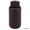 Bottle, Wide Mouth, HDPE Bottle, Attached PP Screw Cap, Amber, 250mL, 12/Pack-7010250AM