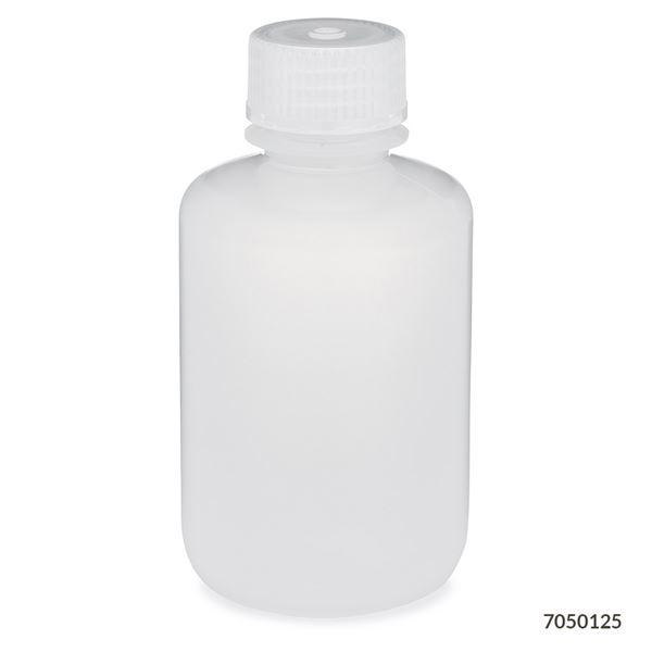 Bottle, Narrow Mouth Bottle, Attached PP Screw Cap, 125mL, 12/Pack-7050125