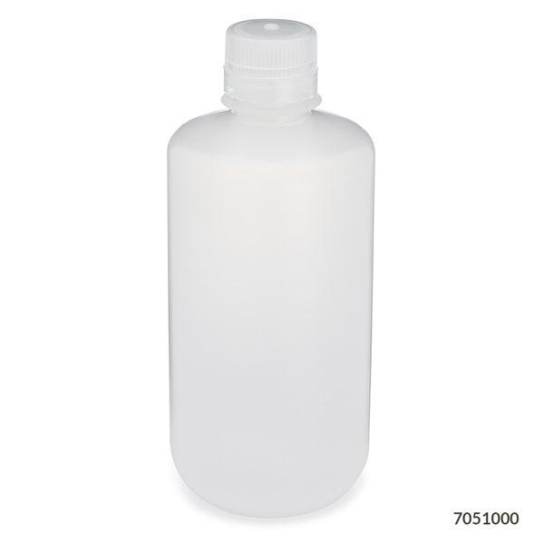 Bottle, Narrow Mouth Bottle, Attached PP Screw Cap, 1000mL, 6/Pack-7051000