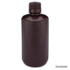 Bottle, Narrow Mouth, HDPE Bottle, Attached PP Screw Cap, Amber, 1000mL, 6/Pack-7061000AM