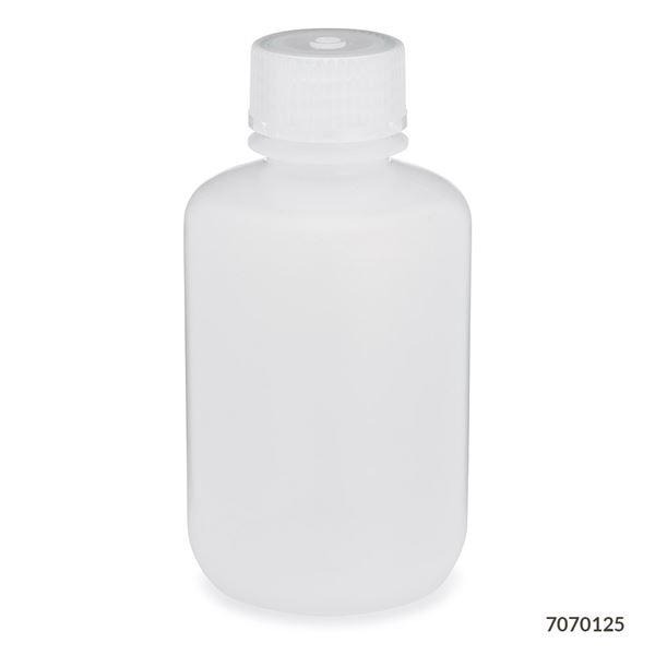 Bottle, Narrow Mouth, LDPE Bottle, Attached PP Screw Cap, 125mL, 12/Pack-7070125