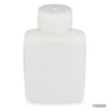 Bottle, Rectangular, HDPE Bottle, 38mm PP Screw Cap, 250mL (8oz), 12/Pack-7100250