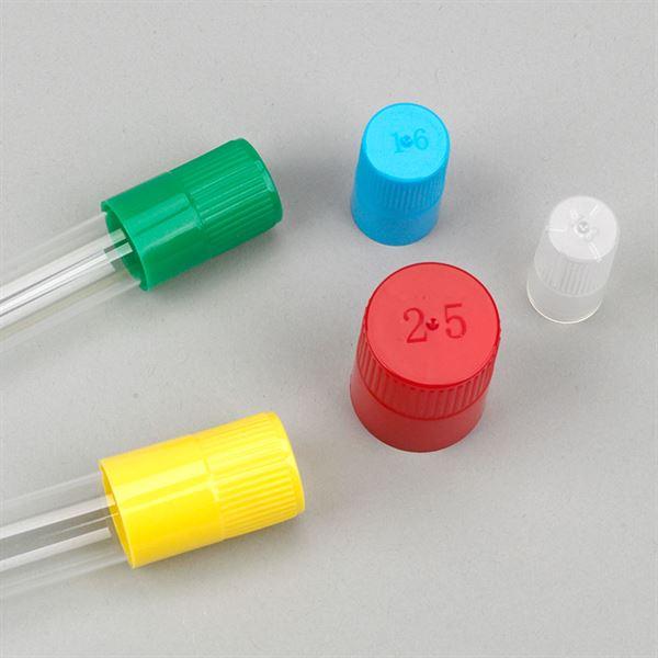 Diamond Culture Tube Cap for 18mm Glass Culture Tubes, Yellow, 100/Bag, 10 Bags/Carton-118154Y