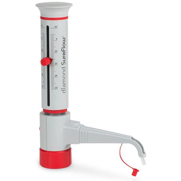 Bottle Top Dispenser, 2.5mL to 25.0mL, 0.5mL increments, Standard-GBTD-25