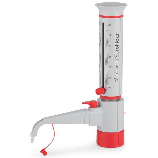 Bottle Top Dispenser, with Recirculation, 5.0mL to 60.0mL, 1.0mL increments-GBTD-R-60