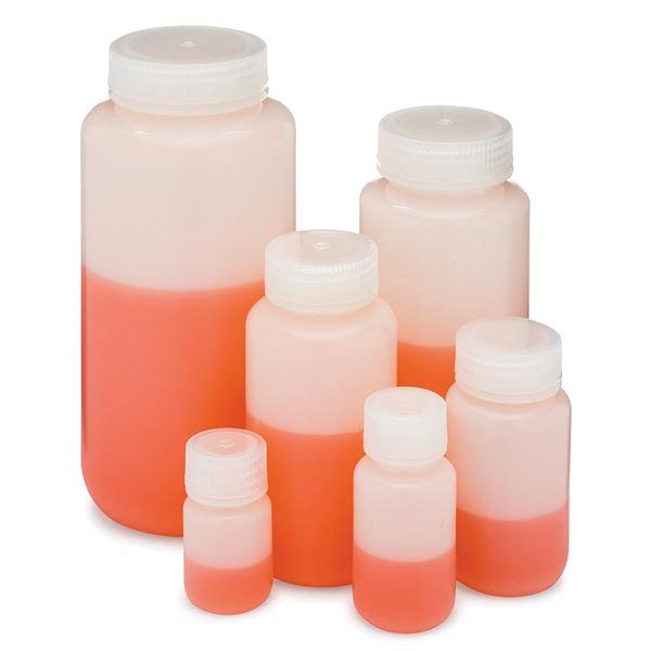 Bottle, Wide Mouth, HDPE Bottle, Attached PP Screw Cap, 500mL, 12/Pack-7010500
